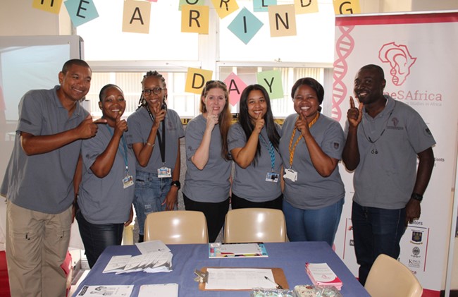 To raise awareness and educate regarding genetics and hearing impairment. World Hearing Day activities as part of WHO World Hearing Day events.